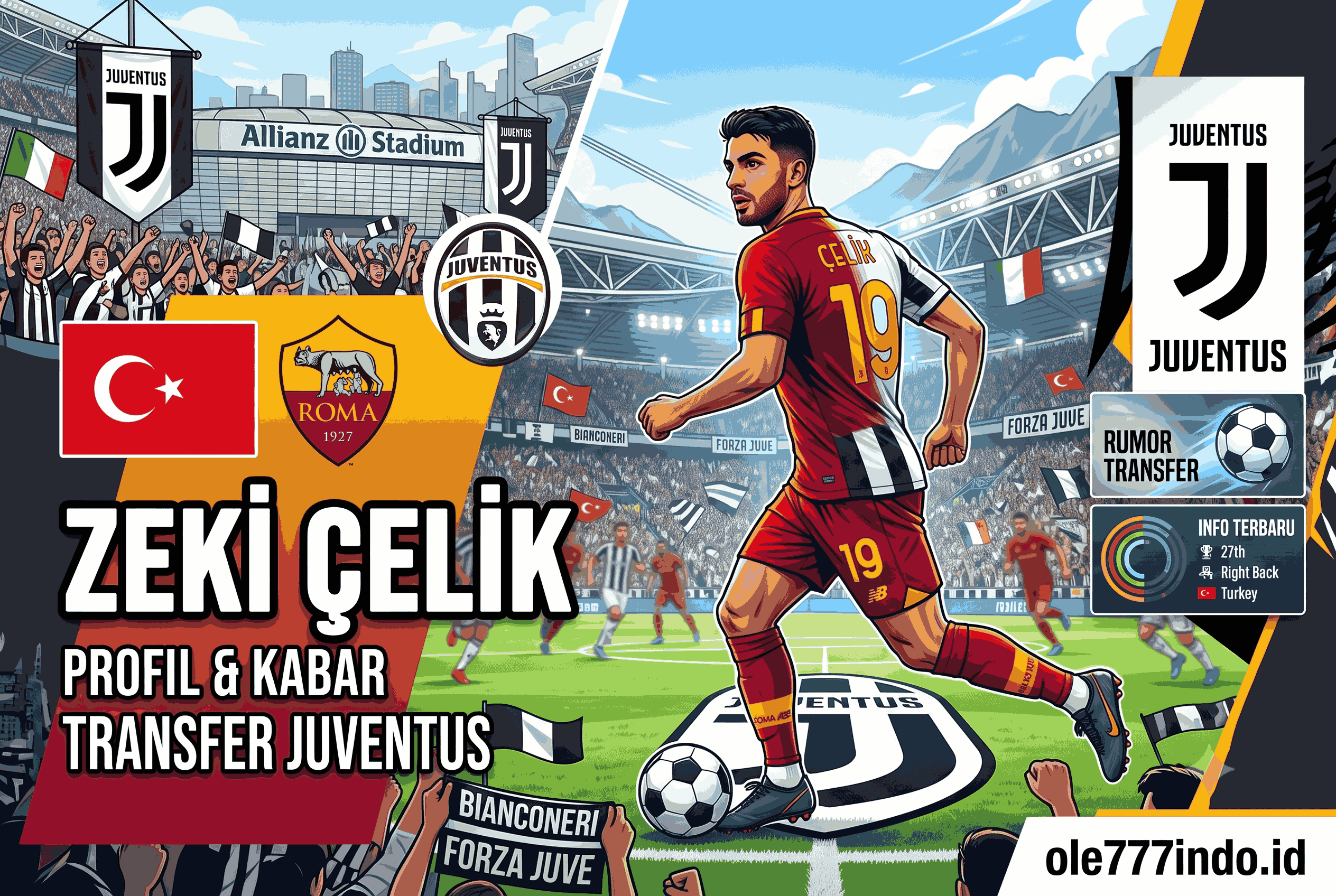 Zeki Çelik dan Juventus: Kabar Transfer serta Profil Terbaru