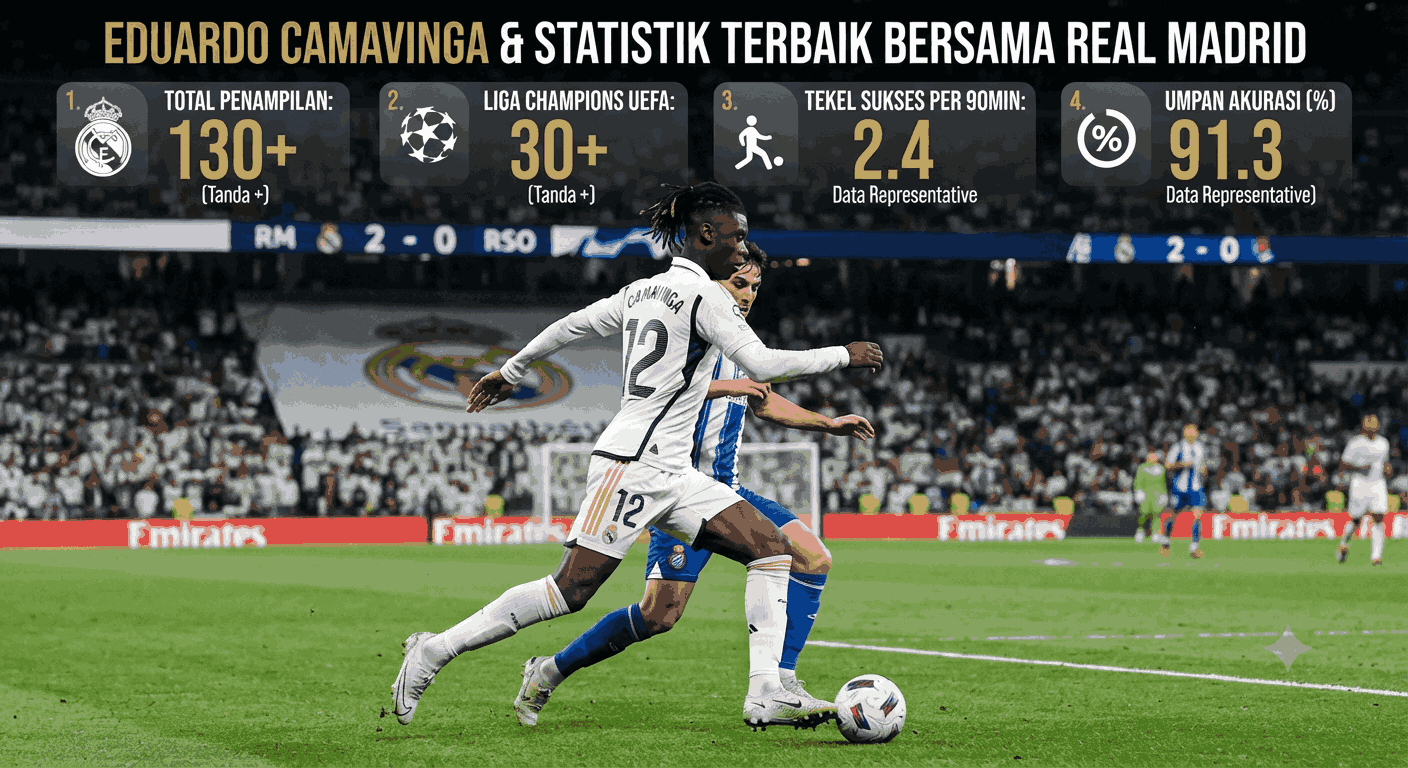 Eduardo Camavinga dan Statistik Terbaiknya Bersama Real Madrid