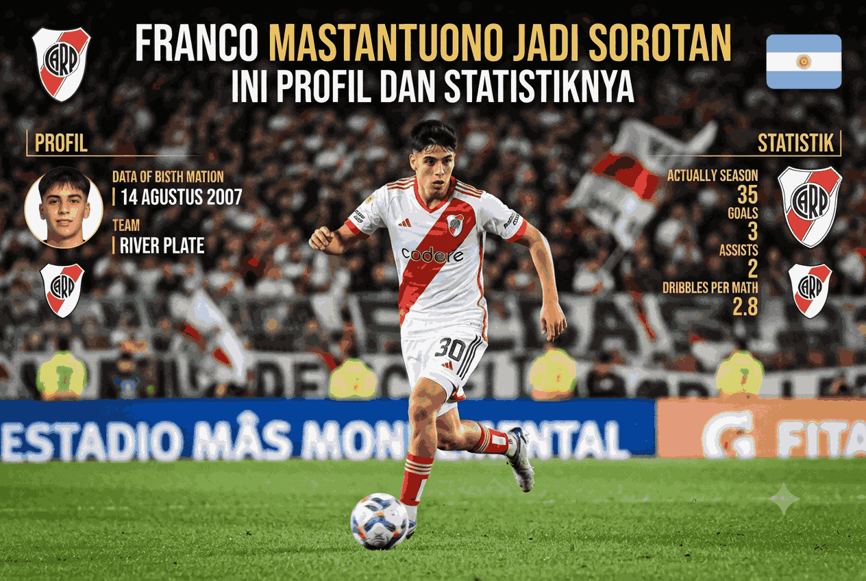 Franco Mastantuono Jadi Sorotan, Ini Profil dan Statistiknya