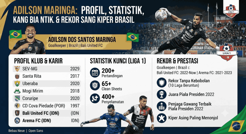 Statistik Adilson Maringa: Profil, Klub, dan Rekor Sang Kiper Brasil